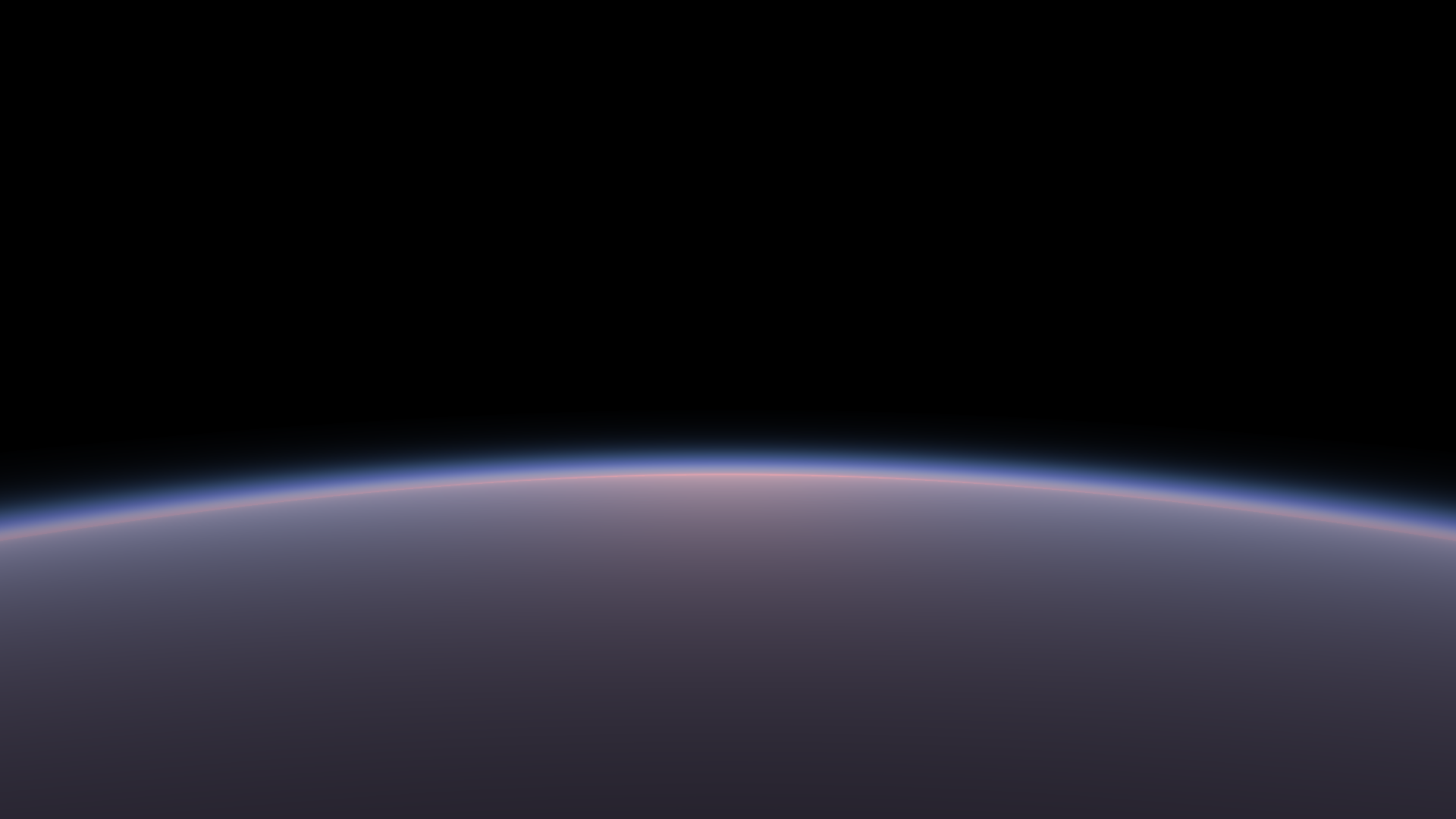Bruneton and Neyret's atmosphere, viewed from orbit, during sunrise